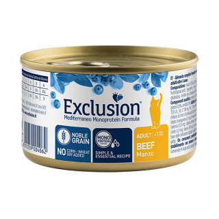 Вологий корм Exclusion Adult для котів з яловичиною | Паштет