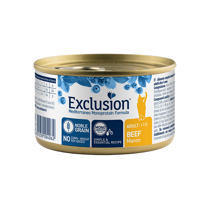 Вологий корм Exclusion Adult для котів з яловичиною | Паштет