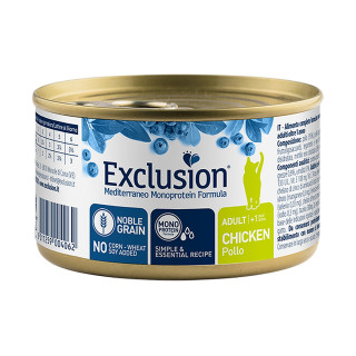 Вологий корм Exclusion Adult для котів з куркою | Паштет